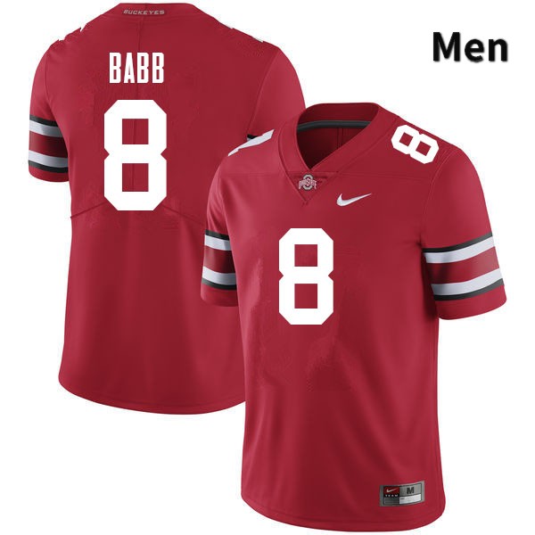 Ohio State Buckeyes Kamryn Babb Men's #8 Red Authentic Stitched College Football Jersey